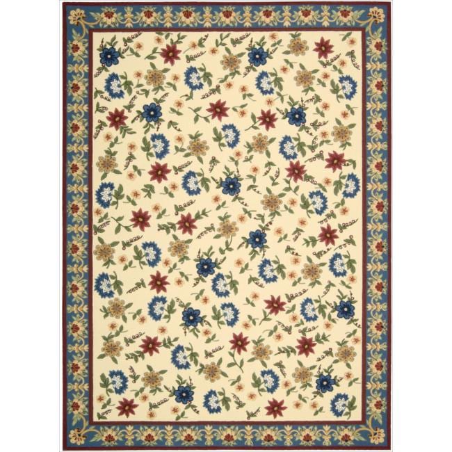 Hand hooked Yellow Country Heritage Rug (8 x 11)