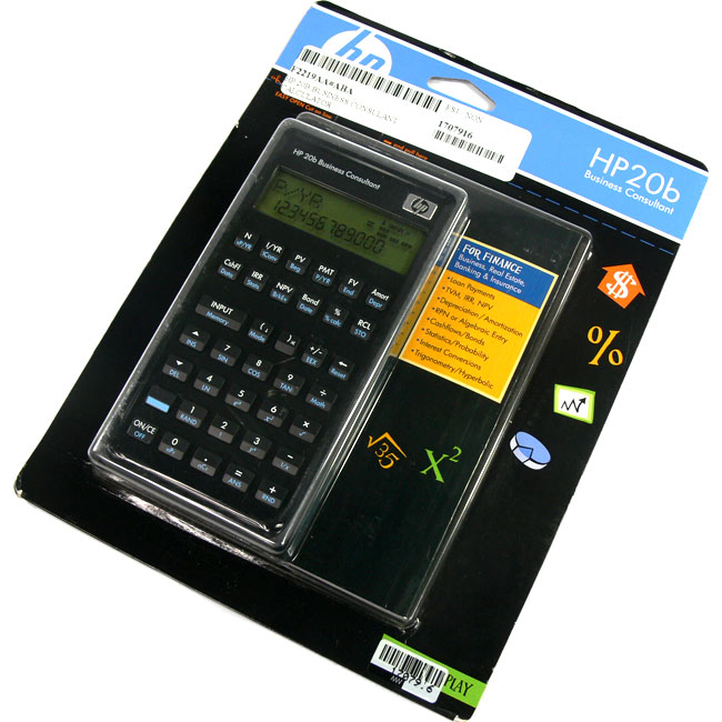 HP 20B BIZ Consultant F2219AA Financial Calculator 2 Lines Characters 