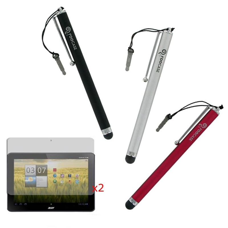 rooCASE Stylus and 2 Pack Anti Glare Screen Protector for Acer Iconia 