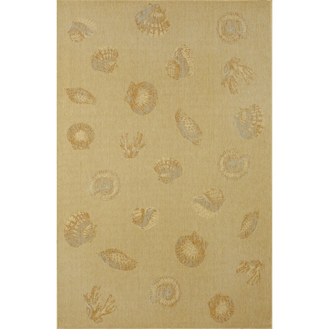 Beachcomber Shell Neutral Area Rug (1'11 x 7'6) Runner Rugs