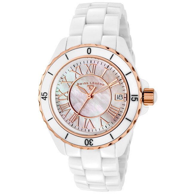 Swiss Legend Womens Karamica White High Tech Ceramic Watch