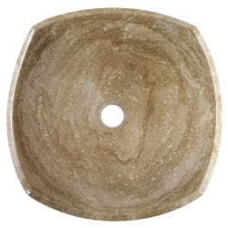 Geyser Travertine Stone Vessel Bathroom Sink