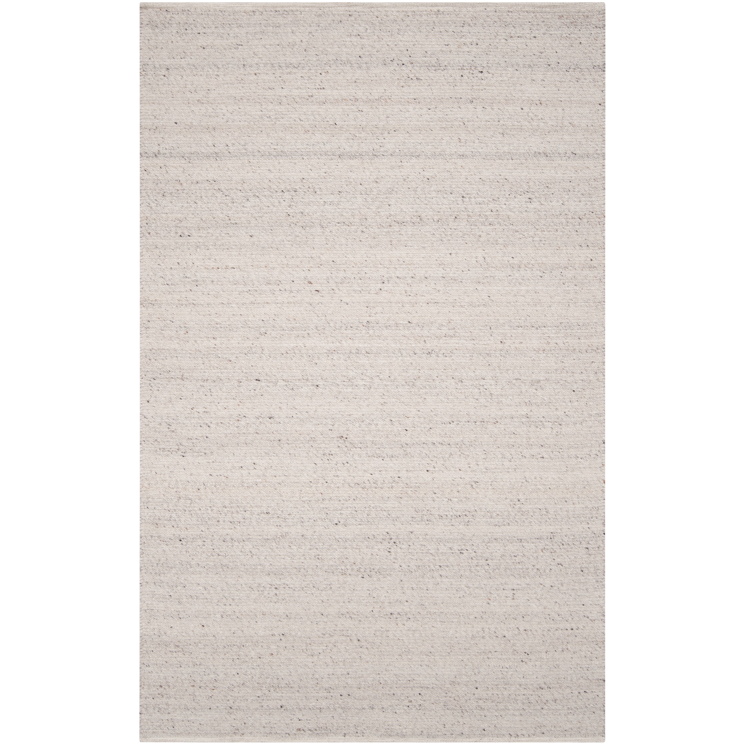 Hand woven White Canister Wool Rug (8' x 11') Surya 7x9   10x14 Rugs