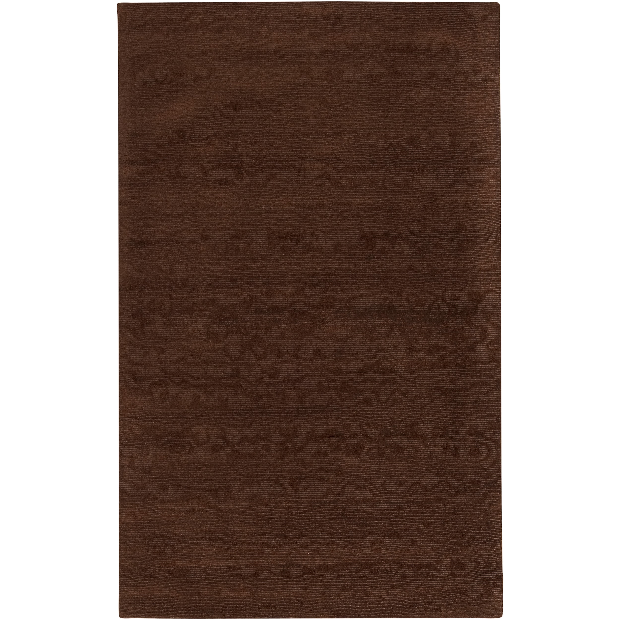 Hand-crafted Brown Solid Casual Nivia Wool Area Rug - 3'3 x 5'3