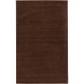 Hand-crafted Brown Solid Casual Nivia Wool Area Rug - 3'3 x 5'3
