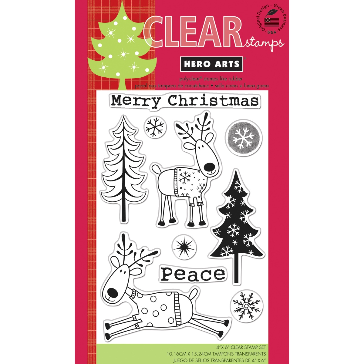 Hero Arts 'Christmas Reindeer' Clear Stamps - 14125194 - Overstock.com ...