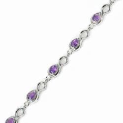 De Buman Sterling Silver Amethyst Bracelet De Buman Gemstone Bracelets