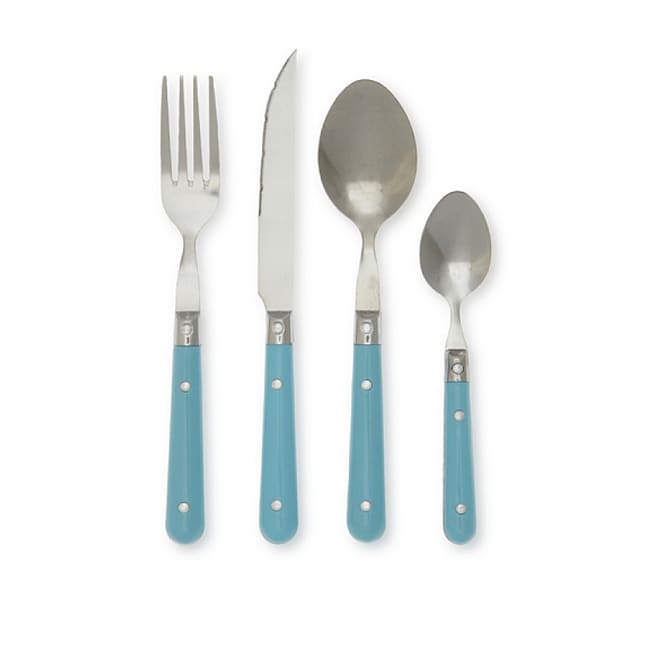 Ginkgo Le Prix 20 piece Moss Green Flatware Set  