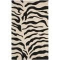 Safavieh Handmade Soho Zebra Beige/ Black New Zealand Wool Rug (7'6 x 9'6)