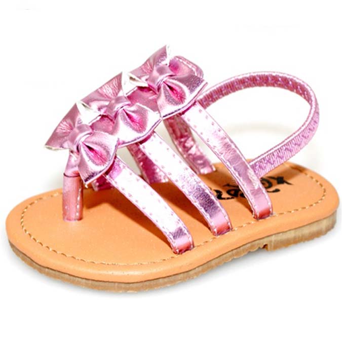 Baby Girl Pink Bow Fashion Crib Sandals