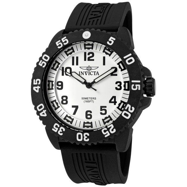 Invicta Mens Pro Diver Black Polyurethane Watch MSRP 