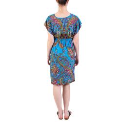 Journee Collection Womens Short sleeve Knee Length Kimono Dress