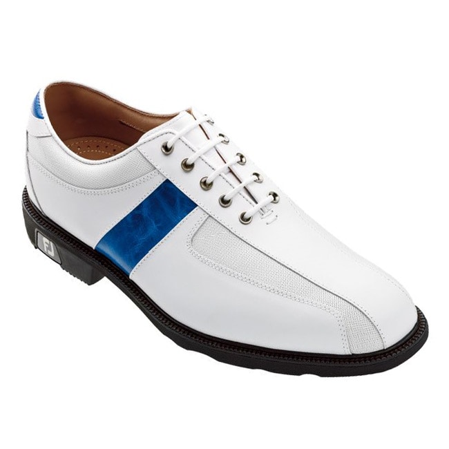 FootJoy Men's Icon Sport Saddle White/ Blue Golf Shoes - Overstock ...