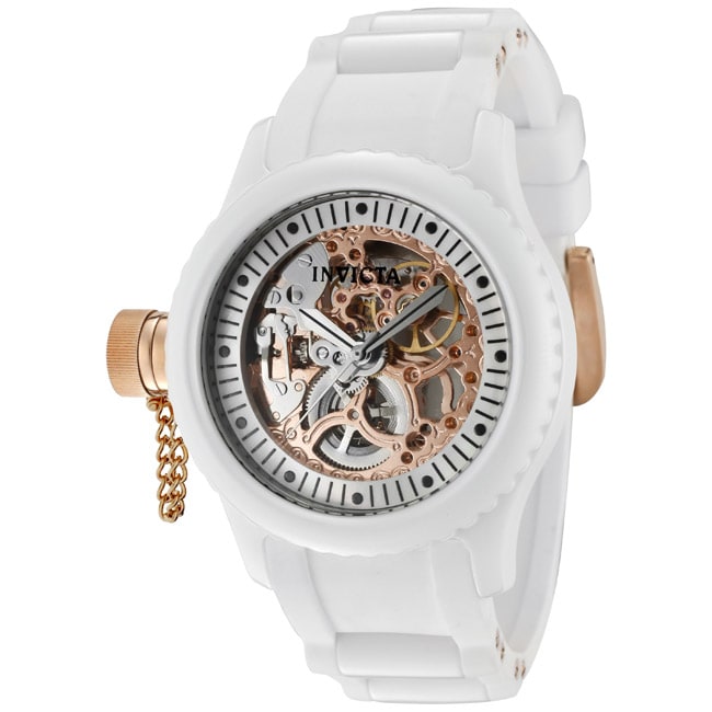 Invicta Womens Russian Diver White Polyurethane Watch