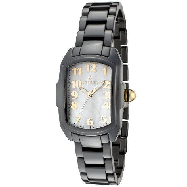 Invicta Womens Lupah Black Ceramic Watch MSRP $995.00 