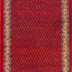 Persian Hand knotted Hamadan Red/ Ivory Wool Rug (3'6 x 12'6) Runner Rugs