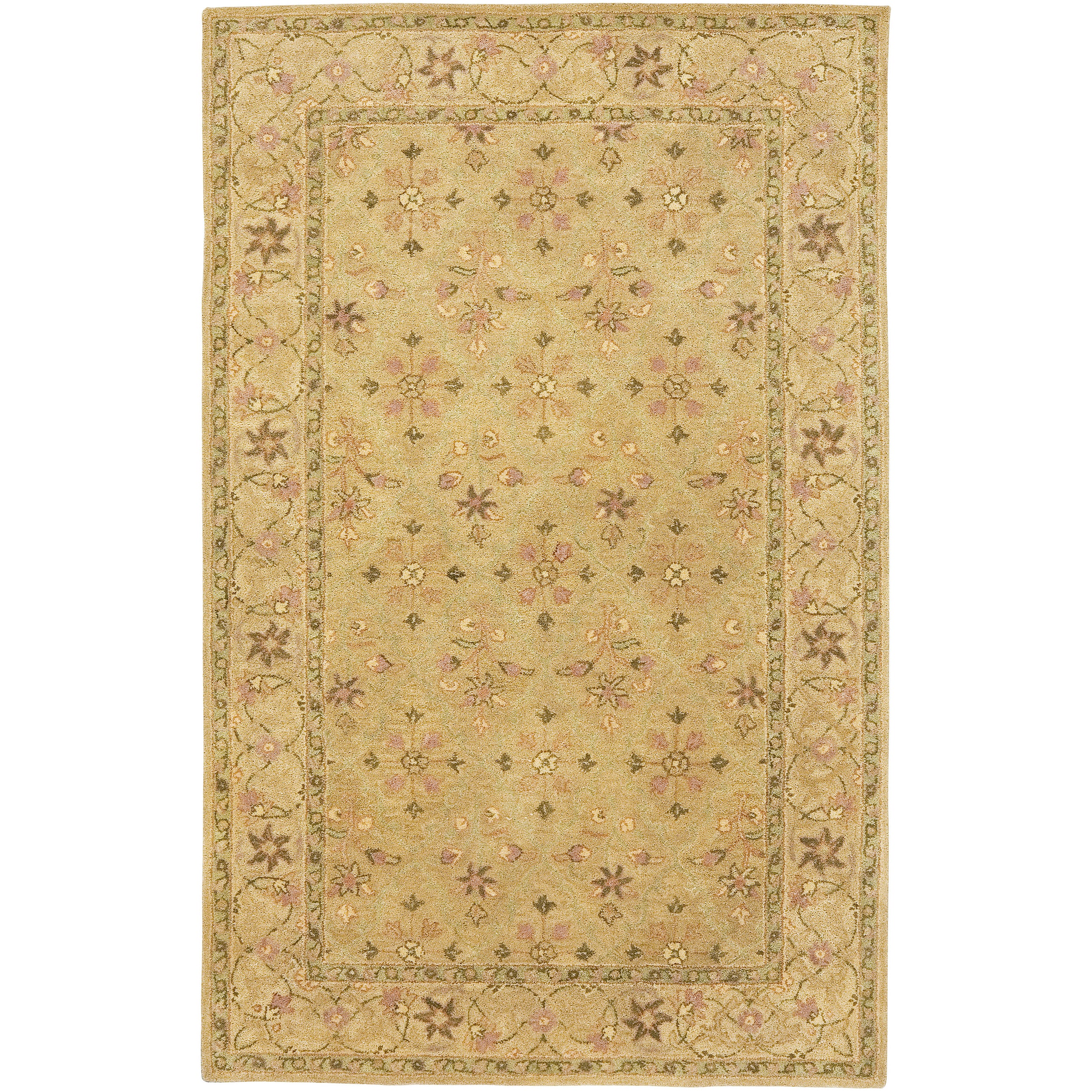 Hand tufted Tan Thistle Wool Rug (8 X 11)