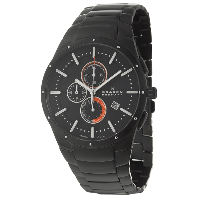 Skagen Mens Titanium Titanium Quartz Watch Today $246 