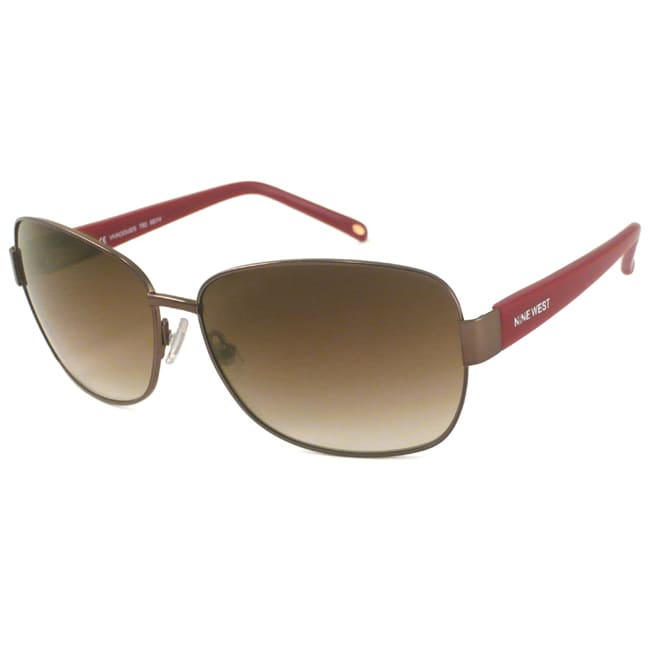 Nine West Womens Vivacious Rectangular Sunglasses