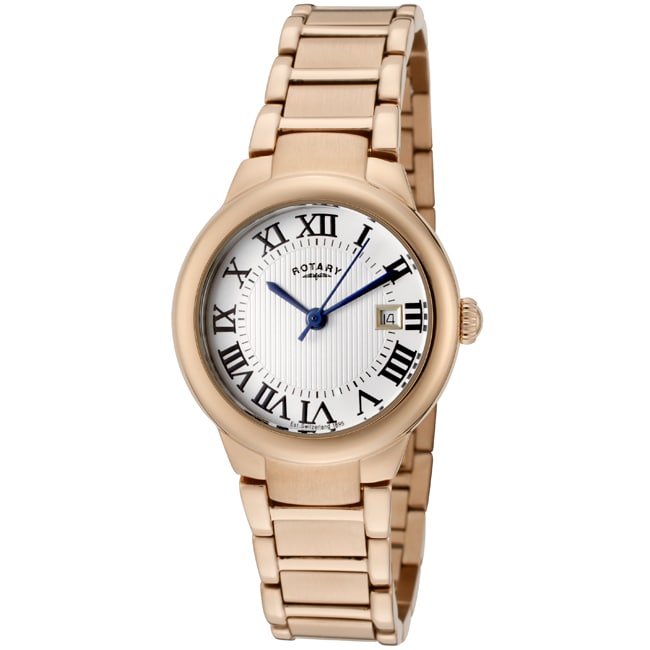 Skagen Womens Swiss Rose Goldplated Stainless Steel Diamond Watch