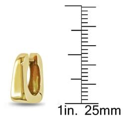 18k Yellow Gold 13 mm Square shaped Earrings Gold Earrings