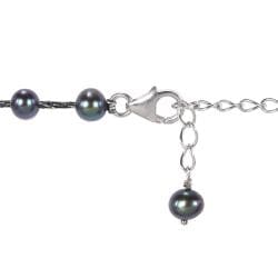 Miadora Sterling Silver Peacock FW Pearl 20 inch Necklace (5 5.5 mm) Miadora Pearl Necklaces