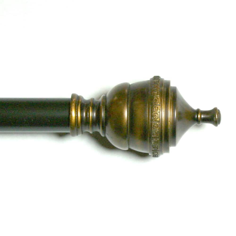 Lewis Royal 84 to 120-inch Oil Brown Adjustable Curtain Rod Set