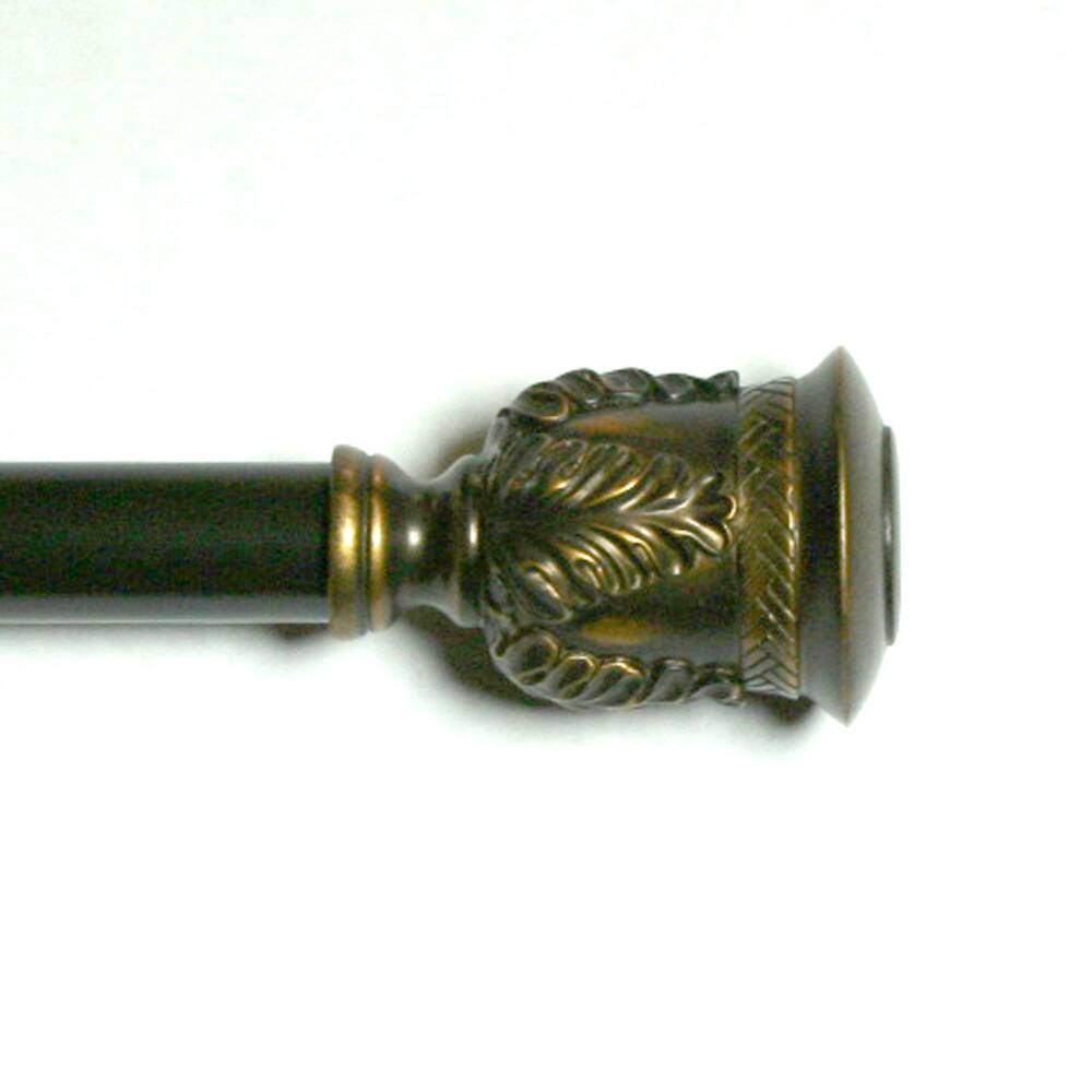 Lewis Rustic 48 to 84-inch Oil Brown Adjustable Curtain Rod Set