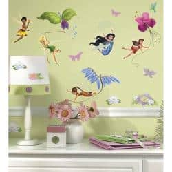 slide 2 of 4, Disney Fairies Peel and Stick Glitter Wall Decals