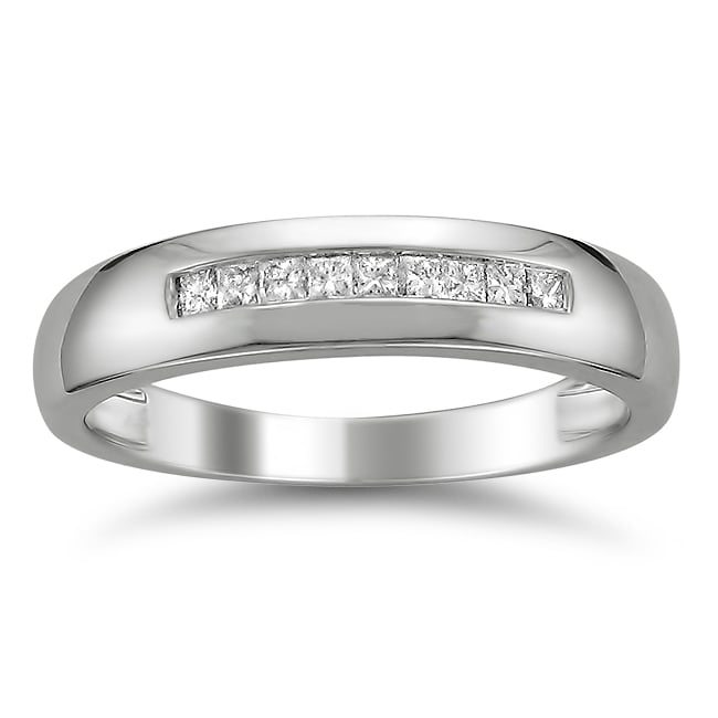 14k White Gold Mens 1/4ct TDW Diamond Wedding Band (H I, I1 I2) Today 