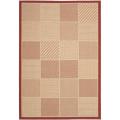 Safavieh Courtyard Beige/ Red Indoor/ Outdoor Rug - 8' x 11'2