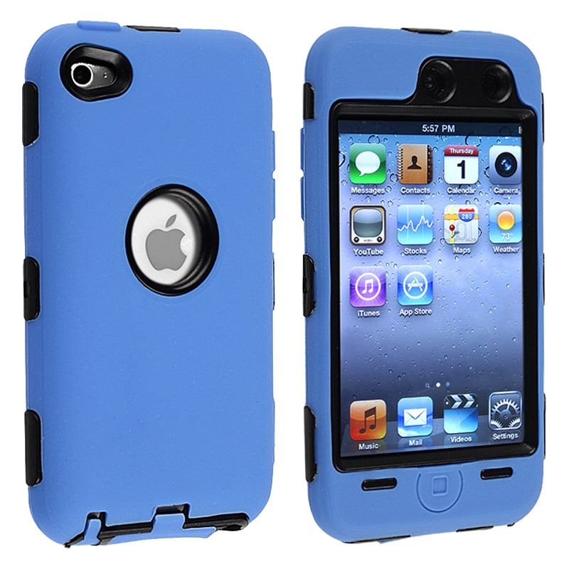 Black/ Blue Hybrid Case for Apple iPod Touch 4th Generation 