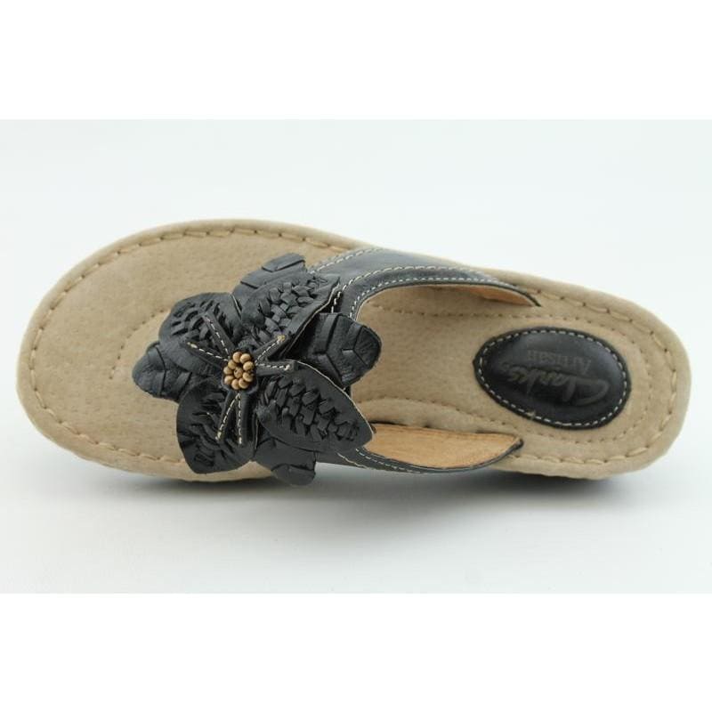 Clarks Artisan Womens Latin Palm Black Sandals