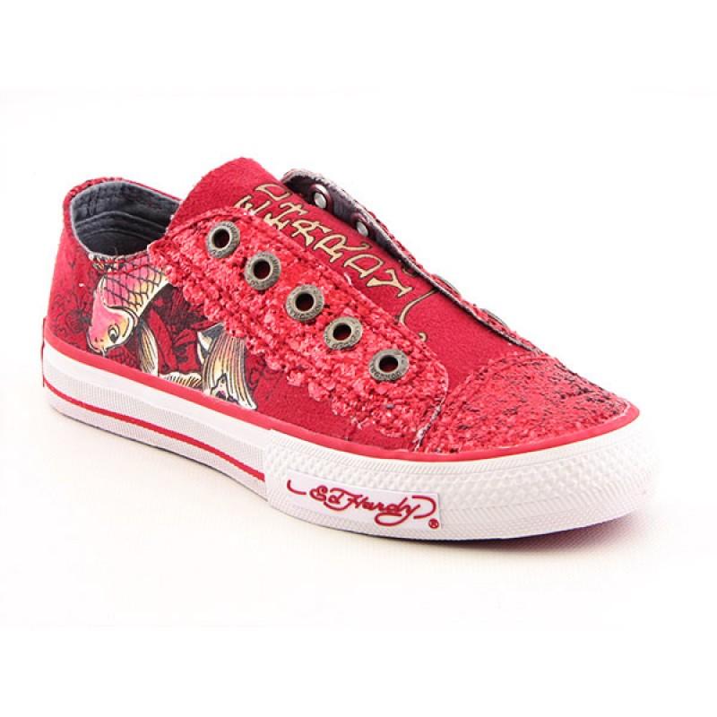 Ed Hardy Kids Youth Kids Girls's 11FLR302K LR Glitter Red Athletic (Size 3) Ed Hardy Kids Sneakers