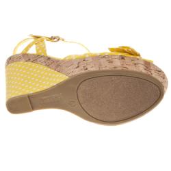 Riverberry Women's 'Mirage' Yellow Polka Dot Wedge Sandals - 14243731 ...