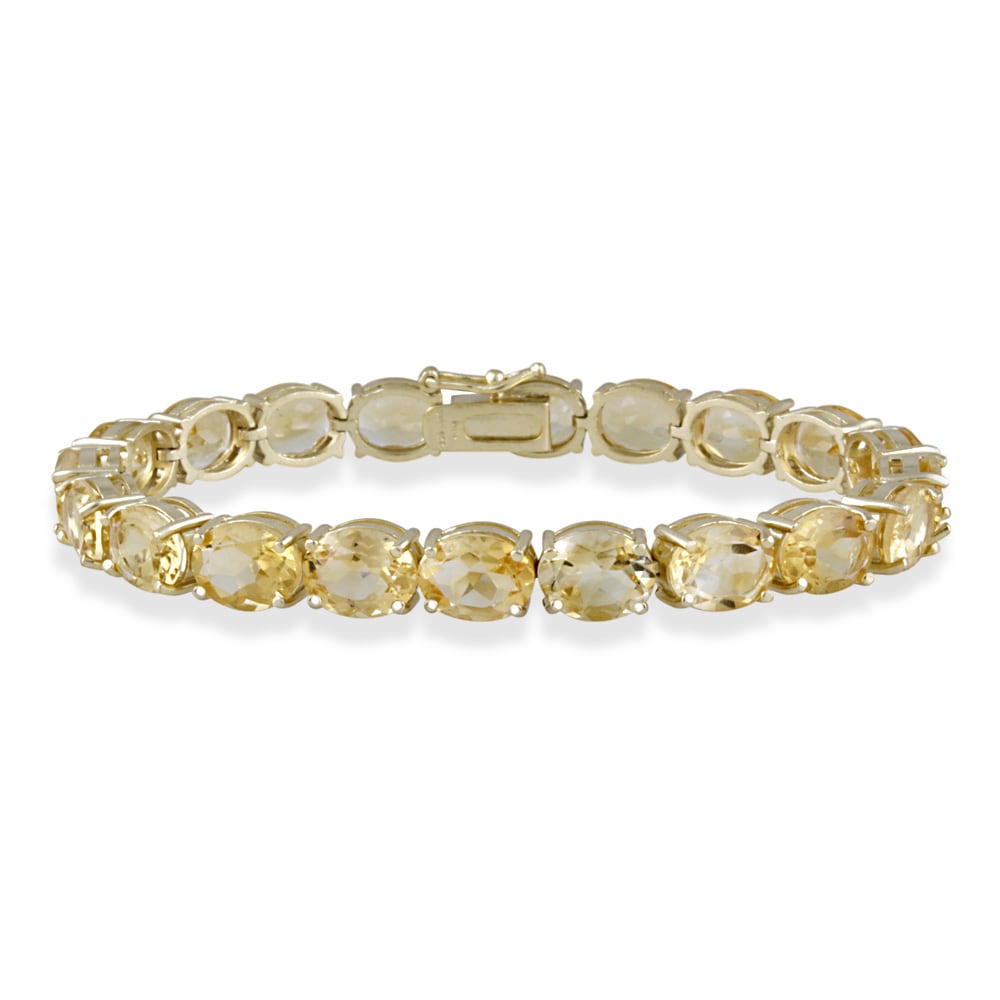 Glitzy Rocks 18k Gold over Silver Citrine Bracelet (33ct TGW) Today $