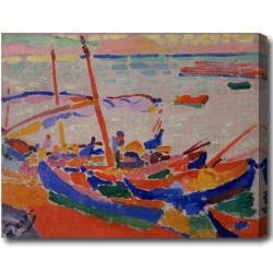 Andre Derain 'Fishing Boats, Collioure' Abstract Hand-painted Oil