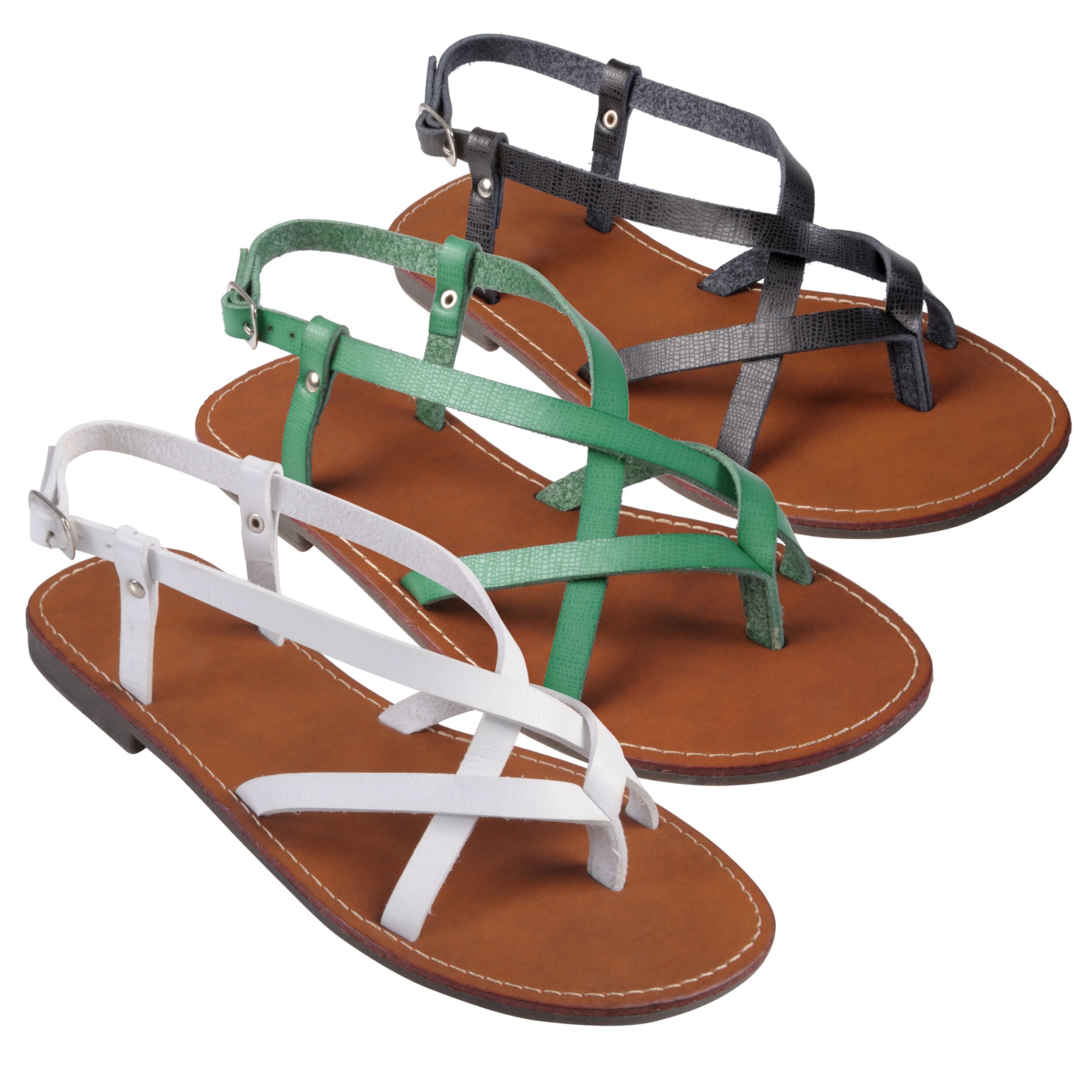 Journee Collection Womens Butter 21 Strappy Flat Sandals