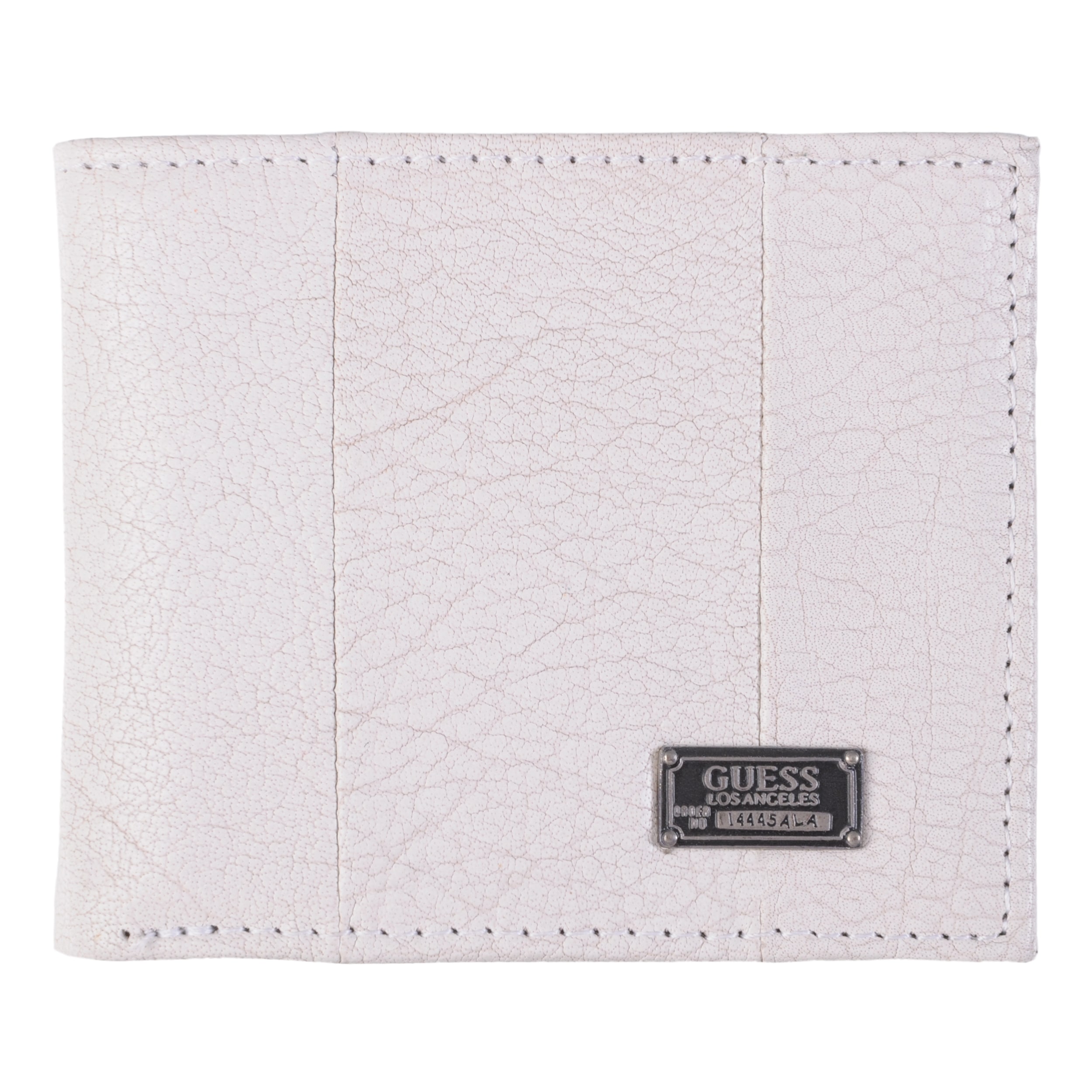 Guess Mens Textured Genuine Leather Bifold Passcase Wallet with