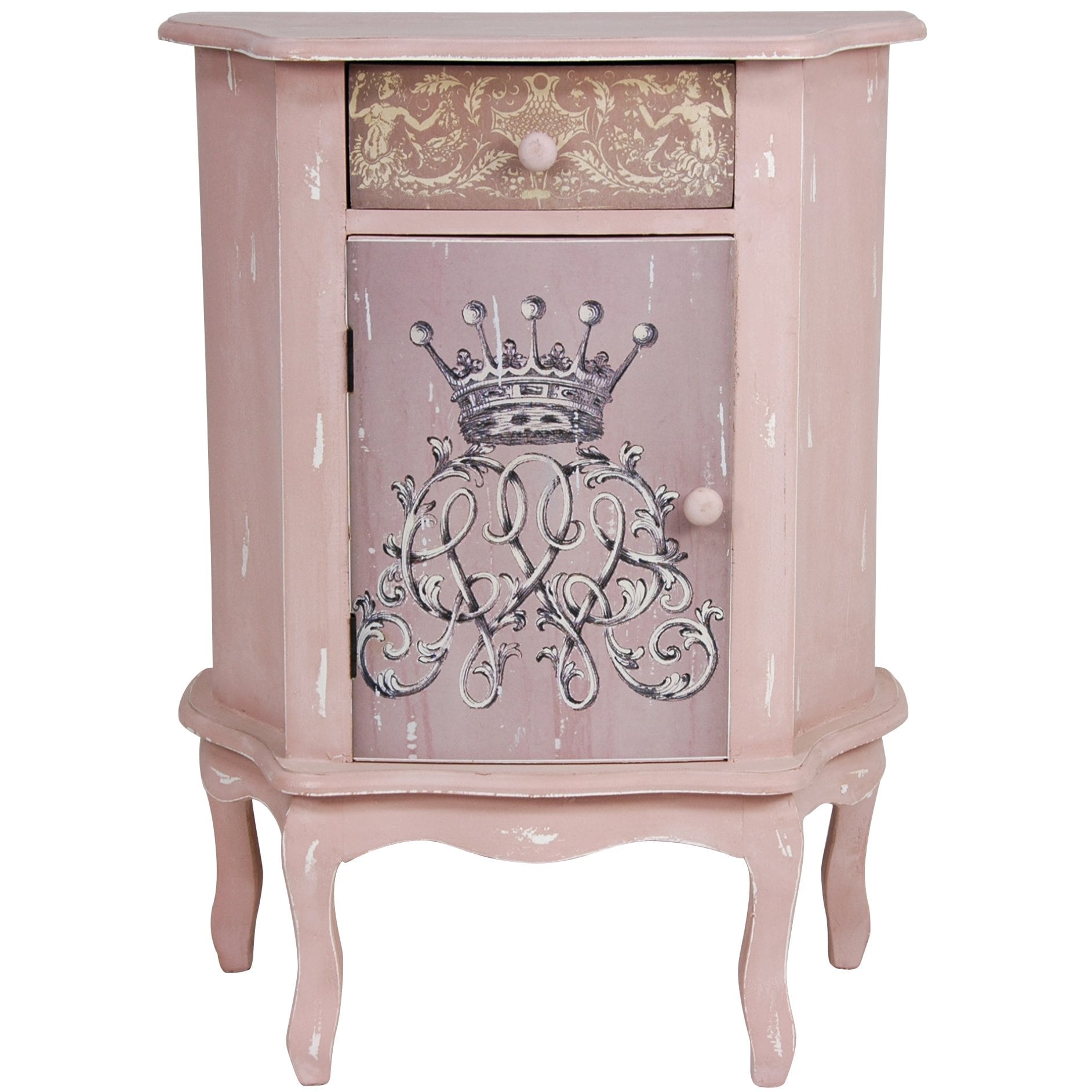 Distressed Royal Crown Philippine Mahogany End Table 