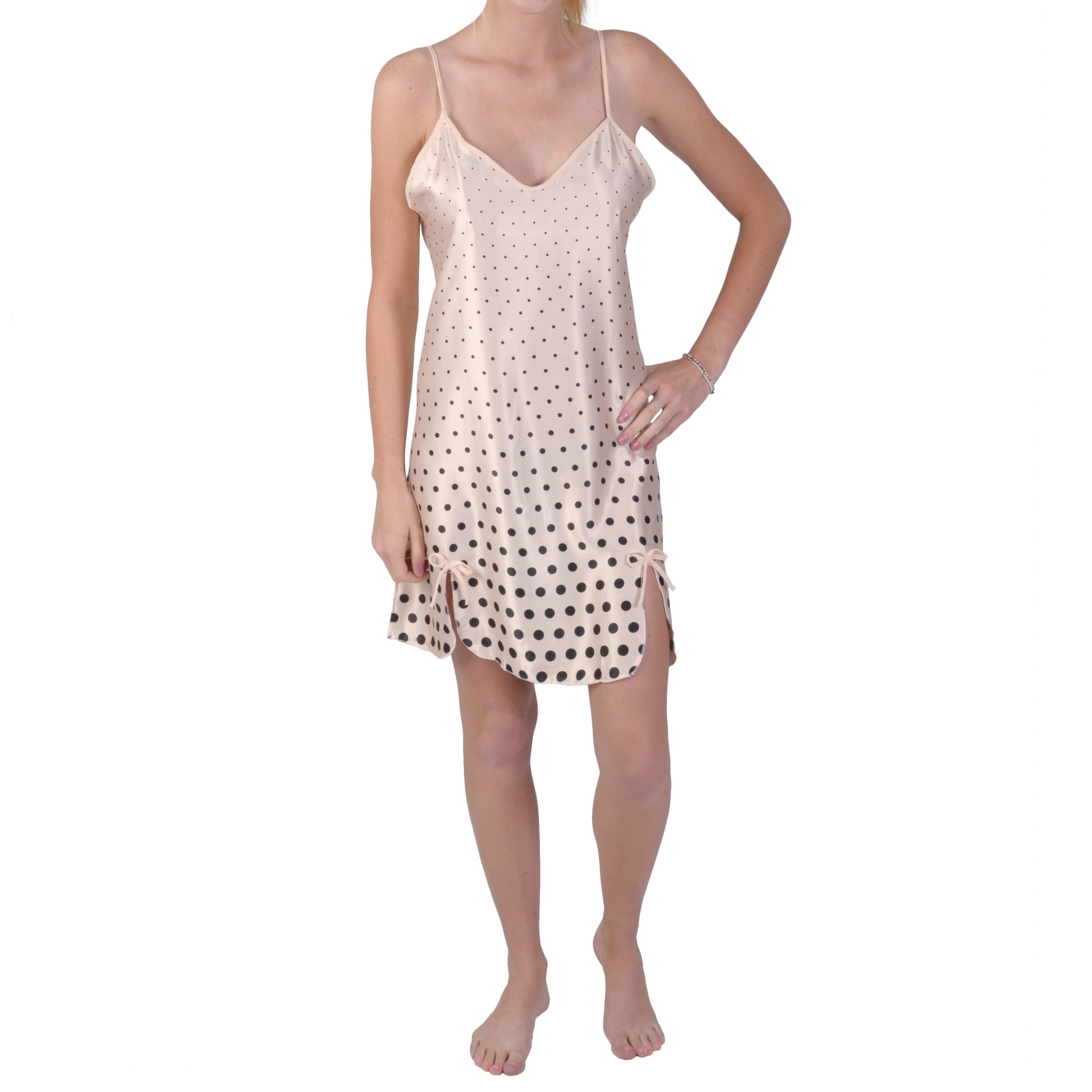 Journee Collection Womens Contemporary Plus Polka dot Chemise Nightie 