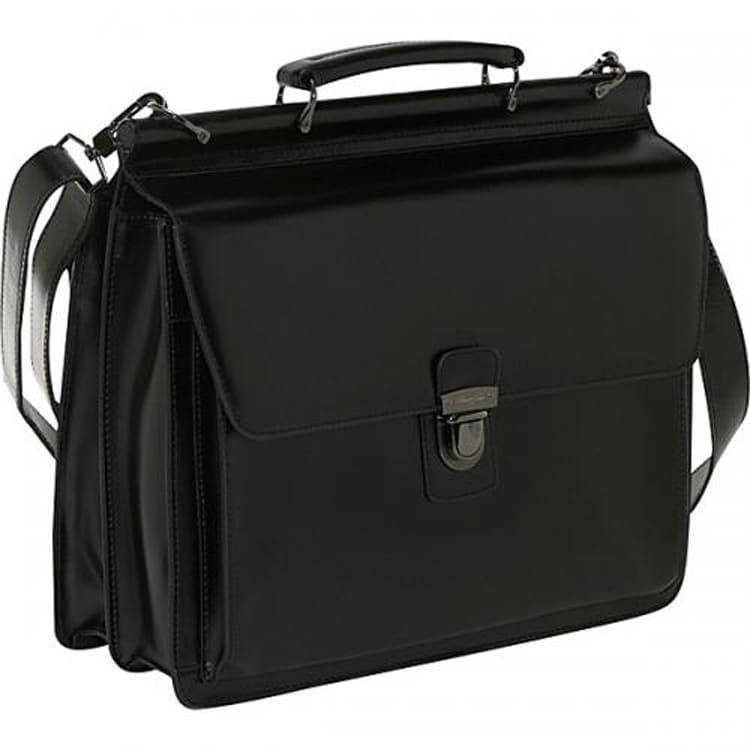   Leather Dowel Rod 15.4 inch Computer Laptop Portfolio Briefcase