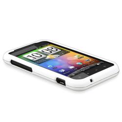 BasAcc White Snap on Rubber Coated Case for HTC Droid Incredible S BasAcc Cases & Holders