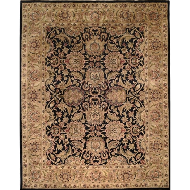 Safavieh Handmade Traditions Black/ Light Brown Wool Rug - 9'6 x 13'6