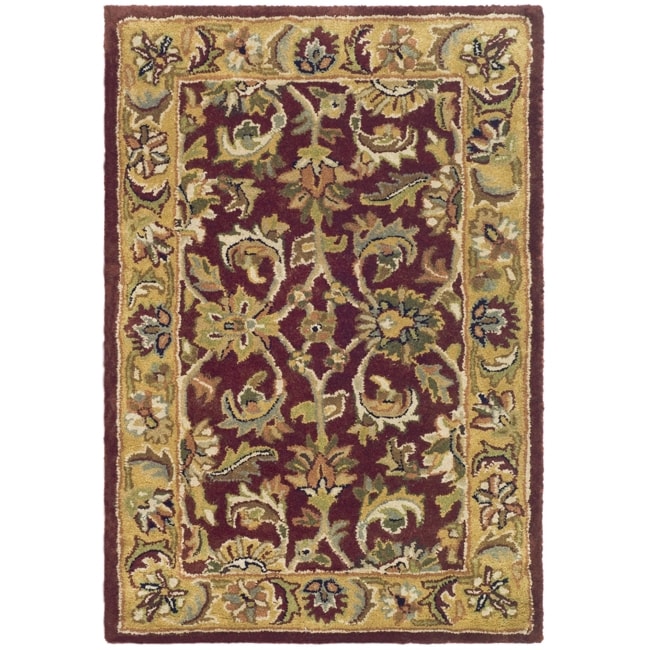 Handmade Classic Red/ Gold Wool Rug (3 X 5)