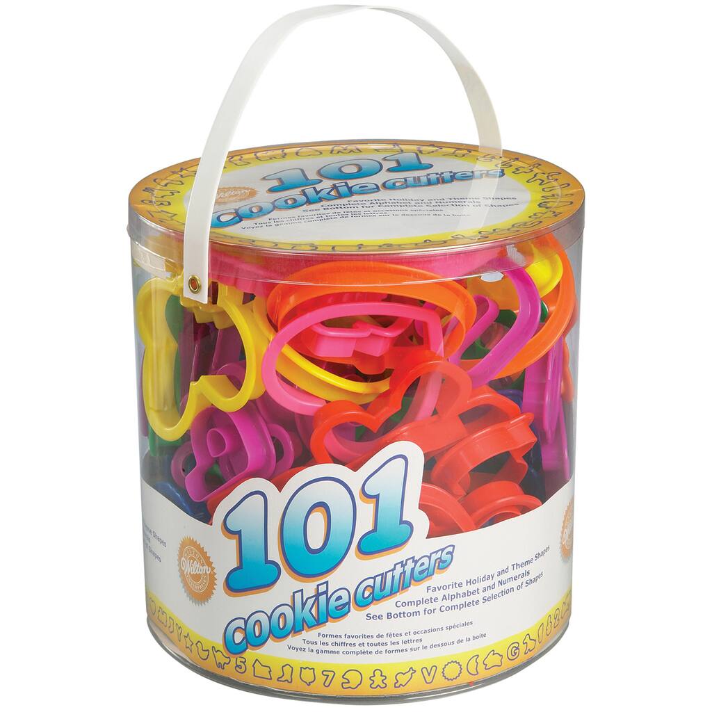Plastic Cookie Cutters 101/Pkg-Assorted Shapes, Numbers, Alphabet