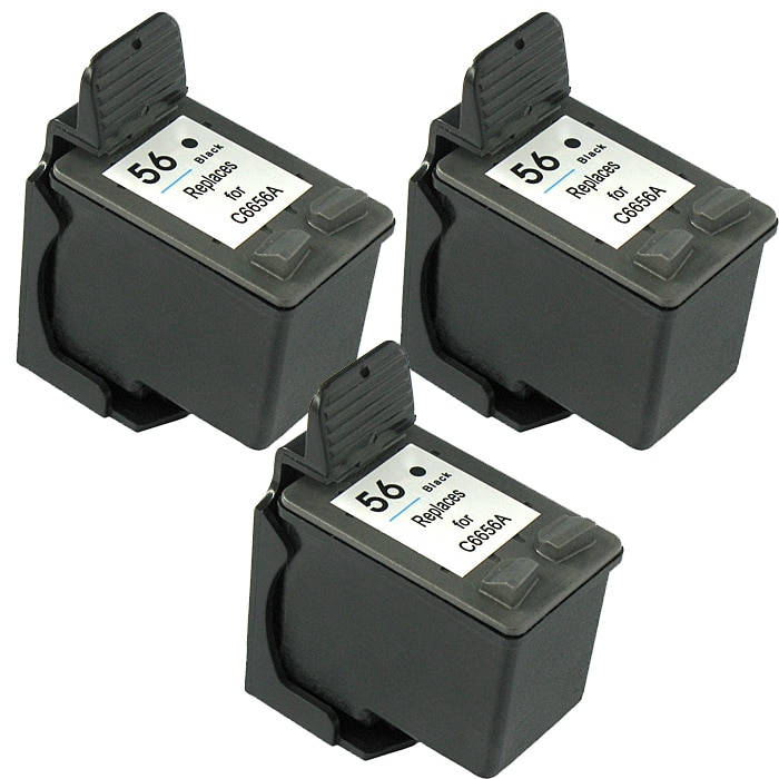 Hewlett Packard HP 56 Black Ink Cartridge (Pack of 3) (Remanufactured