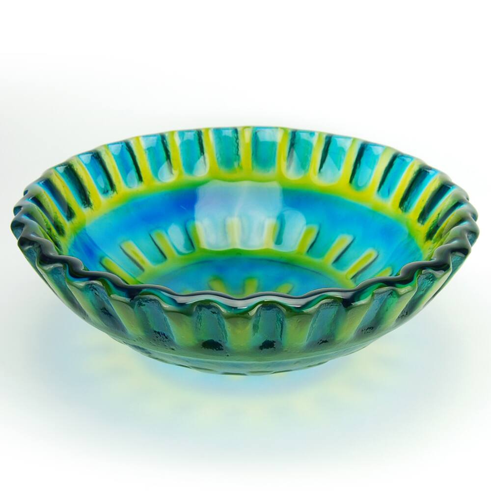 Fontaine Blue Glass Vessel Sink
