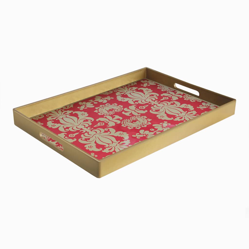 Accents by Jay Notions Fluer De Lis Serving Tray with Handles
