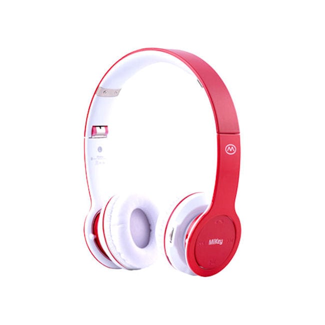   Miikey Red Bluetooth v2.1 4 Channel HD Stereo Collapsible Headphones